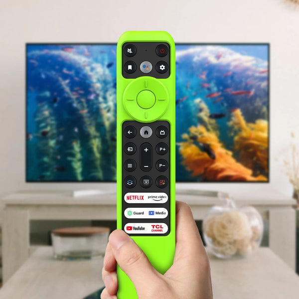 Planet Gates Black Silicon Remote Case for TCL TV Remote Control RC902V FMR1 Google Android Smart QLED Voice TV Protective Cover Environmentally