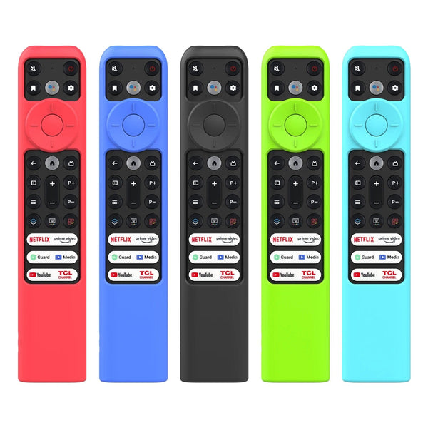 Planet Gates Black Silicon Remote Case for TCL TV Remote Control RC902V FMR1 Google Android Smart QLED Voice TV Protective Cover Environmentally