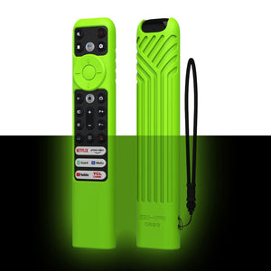 Planet Gates Black Silicon Remote Case for TCL TV Remote Control RC902V FMR1 Google Android Smart QLED Voice TV Protective Cover Environmentally
