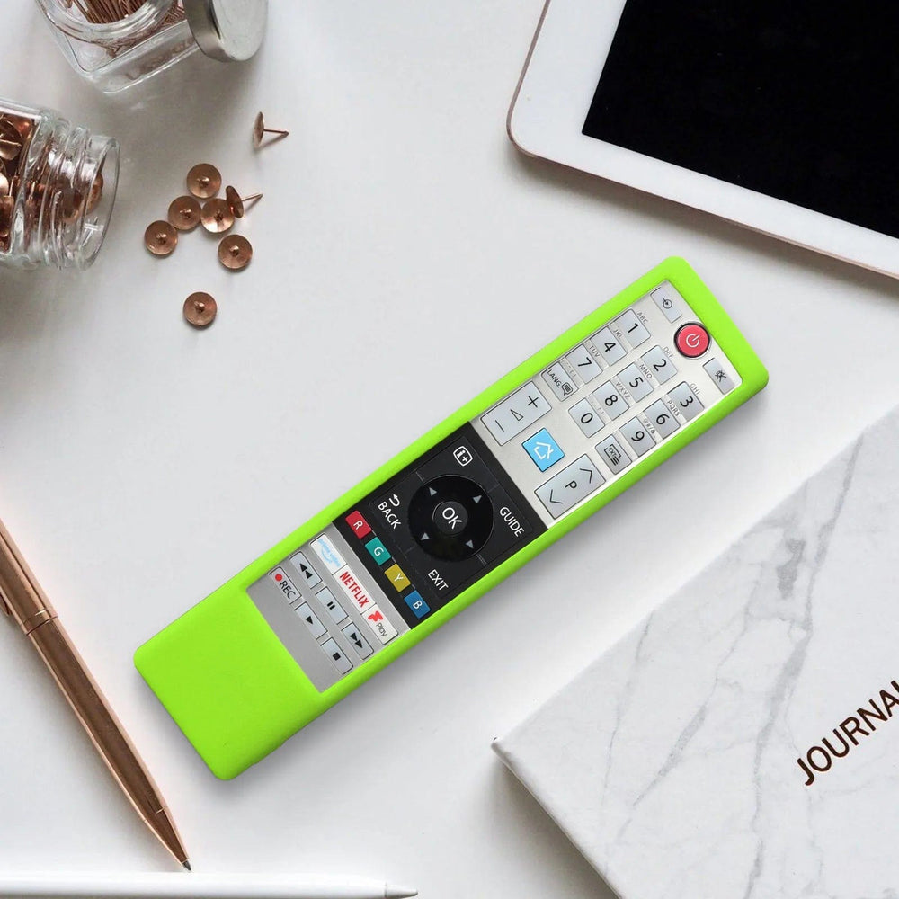 Planet Gates Black Silicone Case Fit for Toshiba Home Smart TV Remote Control CT-8541 CT-8533 CT-8528 Protective Sheath Cover Anti-Slip Protector