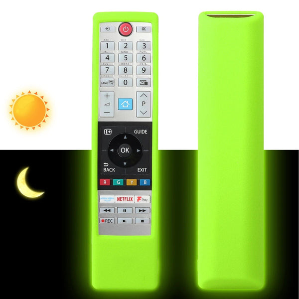 Planet Gates Black Silicone Case Fit for Toshiba Home Smart TV Remote Control CT-8541 CT-8533 CT-8528 Protective Sheath Cover Anti-Slip Protector