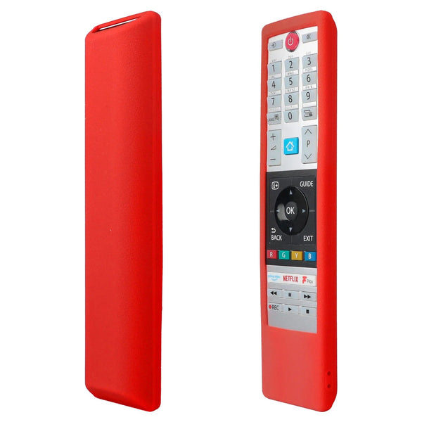 Planet Gates Black Silicone Case Fit for Toshiba Home Smart TV Remote Control CT-8541 CT-8533 CT-8528 Protective Sheath Cover Anti-Slip Protector