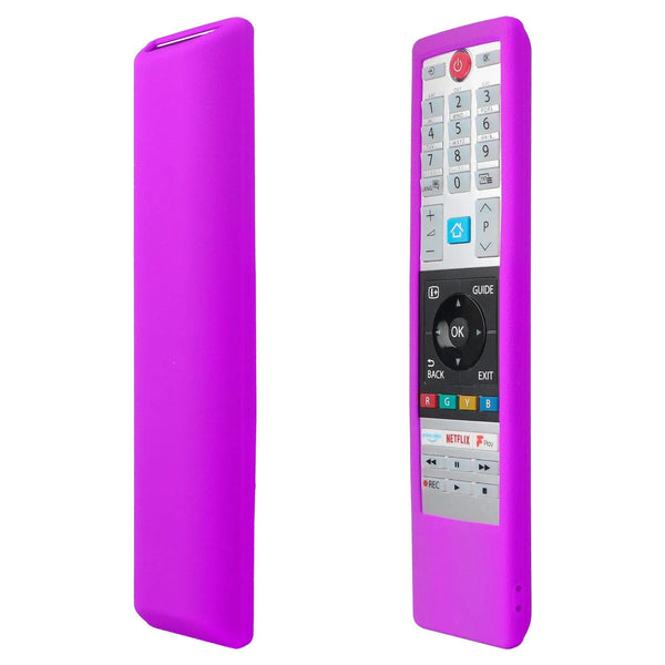 Planet Gates Black Silicone Case Fit for Toshiba Home Smart TV Remote Control CT-8541 CT-8533 CT-8528 Protective Sheath Cover Anti-Slip Protector