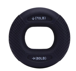 Planet Gates black Silicone Hand Grip Strengthener 20-80LB Gripping Ring Finger Trainer Carpal Expander Muscle Finger Stretcher Relieve Wrist Pain