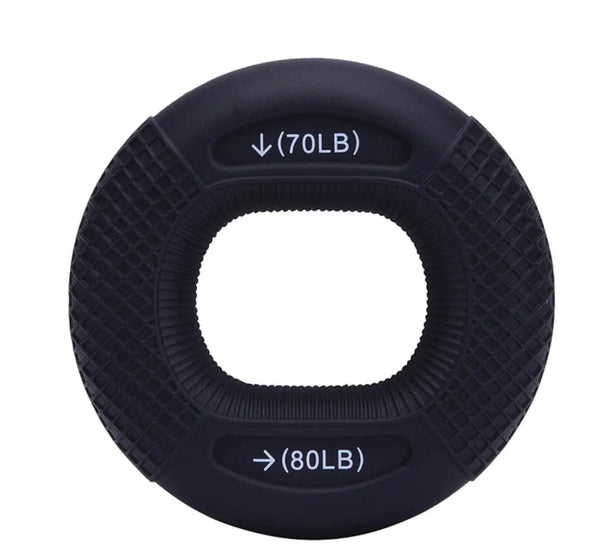 Planet Gates black Silicone Hand Grip Strengthener 20-80LB Gripping Ring Finger Trainer Carpal Expander Muscle Finger Stretcher Relieve Wrist Pain