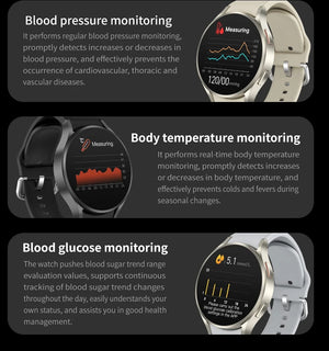 Planet Gates Black Silicone Smart Watch 1.4 inch HD Screen Smartwatch GPS track tracking Heart rate Body Temperature Smart Watch For Samsung Galaxy 2024 New