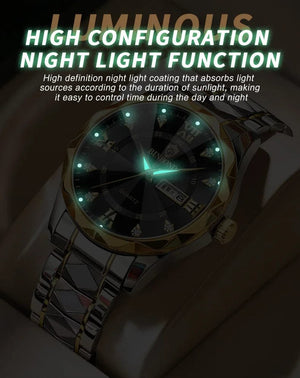 Planet Gates Black Silver Zhen BINBOND Top Brand Luxury Fashion Watch Men Waterproof Week Date Clock Sport Watch Men Quartz Wristwatch Relogio Masculino B2521