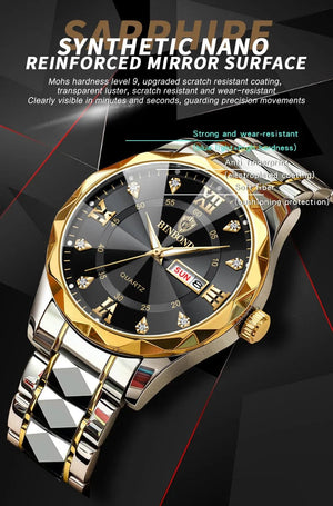 Planet Gates Black Silver Zhen BINBOND Top Brand Luxury Fashion Watch Men Waterproof Week Date Clock Sport Watch Men Quartz Wristwatch Relogio Masculino B2521