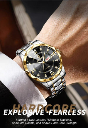 Planet Gates Black Silver Zhen BINBOND Top Brand Luxury Fashion Watch Men Waterproof Week Date Clock Sport Watch Men Quartz Wristwatch Relogio Masculino B2521