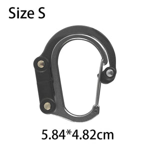 Planet Gates black size S Multifunctional Hybrid Gear Clip Carabiner 360 Degree Rotating Hook Strong Buckle Camping Hiking Travel Backpack Outdoor Gadget