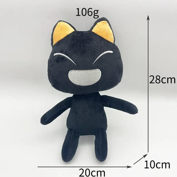 Planet Gates black smile eyes / cat 27-30cm New Toro Inoue Cat Plush Anime Game Doll Stuffed Kittens Plushie Cartoon Couple Black and White Cats Decor Gift Toys for Kids