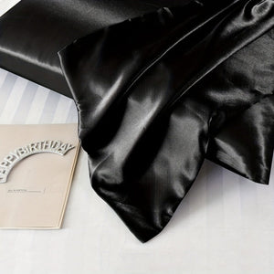 Planet Gates Black / Standard (20"x26") 2pcs Satin Pillowcase, Soft And Smooth Texture, Satin Solid Color Envelope Pillowcases, Reduce Hair Breakage Prevent Wrinkles