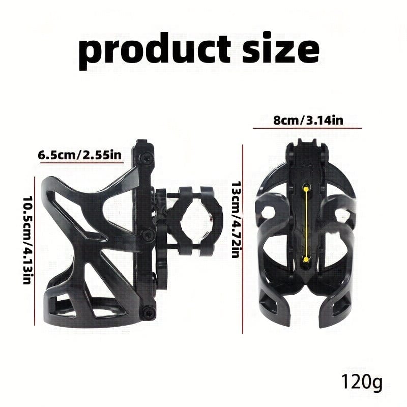 Planet Gates Black Stay Hydrated On the Go: Universal Motorcycle Water Bottle Holder