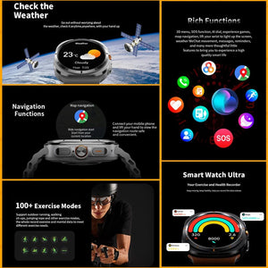 Planet Gates Black steel strip A / Galaxy Watch Ultra 2024 New For Samsung Galaxy Watch 7 Classic Smart Watch Men women Custom Dial HD AMOLED Voice Call GPS NFC Tracker Sport Watches