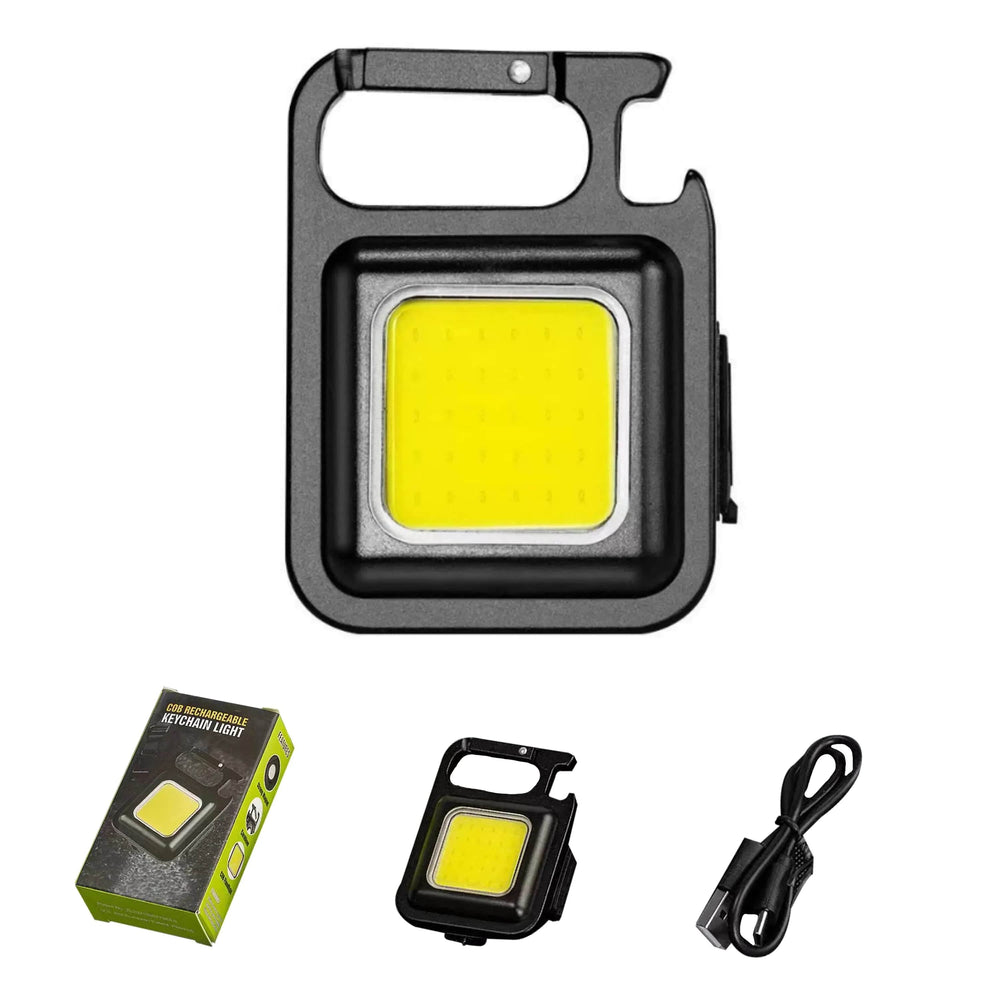 Planet Gates black Strong Light Portable Mini Keychain Small Flashlight Charging Camping Work Multifunctional Auto Repair LED