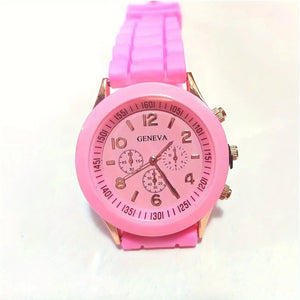 Planet Gates black Stylish Round Pointer Quartz Watch, Triple Dial Silicone Watchband Sports Wristwatch For Women And Men, Ideal choice for Gifts