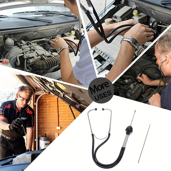 Planet Gates Black Super-Sensitive Automotive Engine Diagnostic Tool: Mechanic's Stethoscope for Cars, Trucks & Motorcycles!
