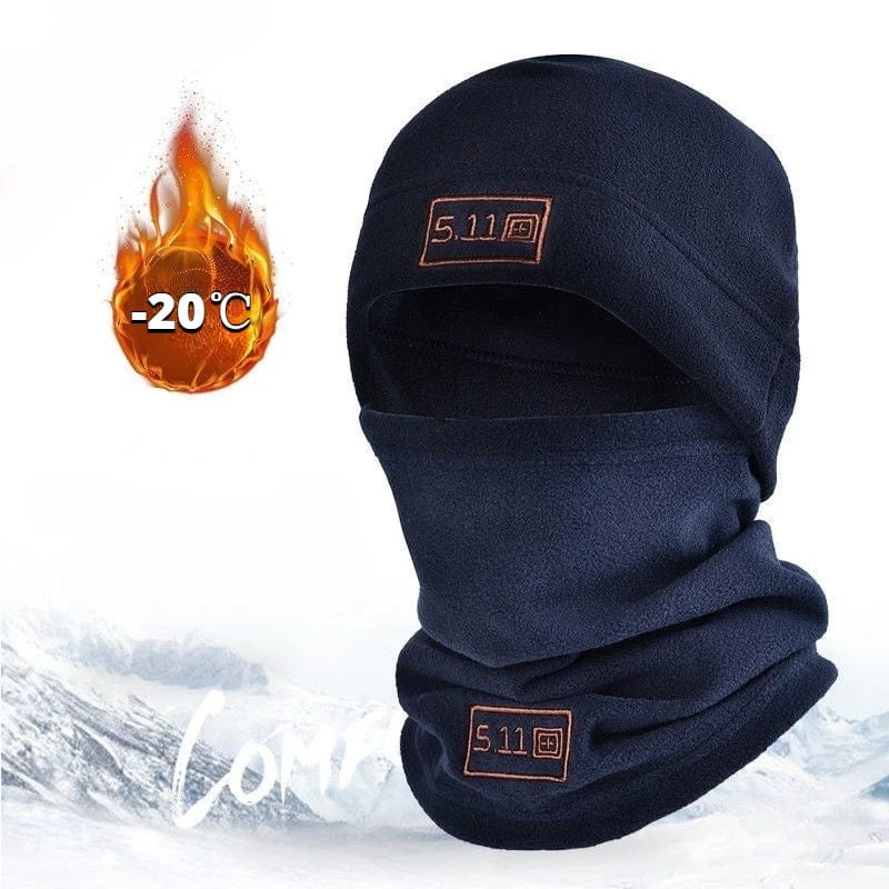 Planet Gates Black Tactical Military Fleece Hat&Scarf Set Thermal Head Cover Winter Warm Balaclava Face Mask Sports Cycling Bonnet Neck Protector