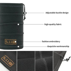 Planet Gates Black Tactical Military Fleece Hat&Scarf Set Thermal Head Cover Winter Warm Balaclava Face Mask Sports Cycling Bonnet Neck Protector