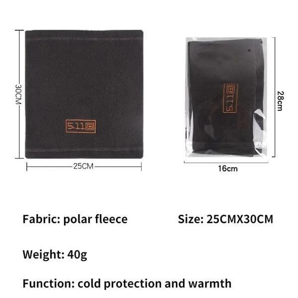 Planet Gates Black Tactical Military Fleece Hat&Scarf Set Thermal Head Cover Winter Warm Balaclava Face Mask Sports Cycling Bonnet Neck Protector