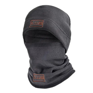 Planet Gates Black Tactical Military Fleece Hat&Scarf Set Thermal Head Cover Winter Warm Balaclava Face Mask Sports Cycling Bonnet Neck Protector