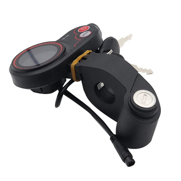 Planet Gates Black TF-100 LCD Display Throttle Meter Dashboard 6PIN Switch With Electric Door Lock Key For KUGOO M4 Electric Scooter