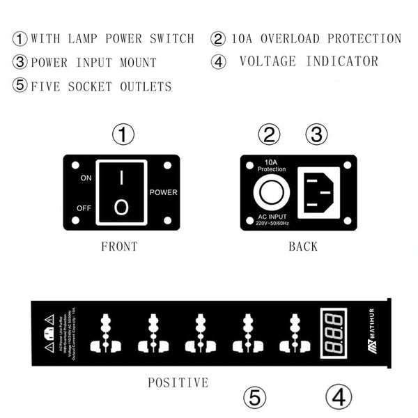 Planet Gates Black / UK Plug HIFI MATIHUR power filter socket power purifier audio platoon high quality advanced audio power purifier filter