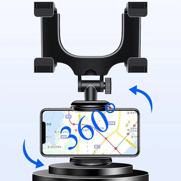 Planet Gates Black Universal 360 Rotatable Car Rearview Mirror Mount Stand Holder Stand Cradle For Cell Phone GPS Car Rear View Mirror Bracket