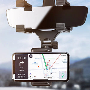 Planet Gates Black Universal 360 Rotatable Car Rearview Mirror Mount Stand Holder Stand Cradle For Cell Phone GPS Car Rear View Mirror Bracket