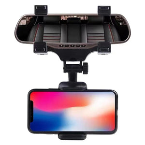 Planet Gates Black Universal 360 Rotatable Car Rearview Mirror Mount Stand Holder Stand Cradle For Cell Phone GPS Car Rear View Mirror Bracket
