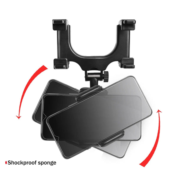 Planet Gates Black Universal 360 Rotatable Car Rearview Mirror Mount Stand Holder Stand Cradle For Cell Phone GPS Car Rear View Mirror Bracket