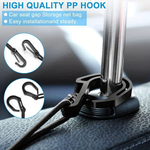 Planet Gates Black Universal Car Net Pocket Between Seats 3-Layer Car Mesh Organizer Car Seat Back Elastic Tidying Mesh Net Bag Car Net Barrier For Backseat Dogs