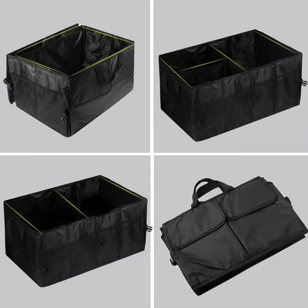 Planet Gates Black Universal Car Trunk Storage Bag, Oxford Cloth Thickened Storage Organizer, Front Seat Or Rear Seat Car Interior, Auto Grocery Storage Box