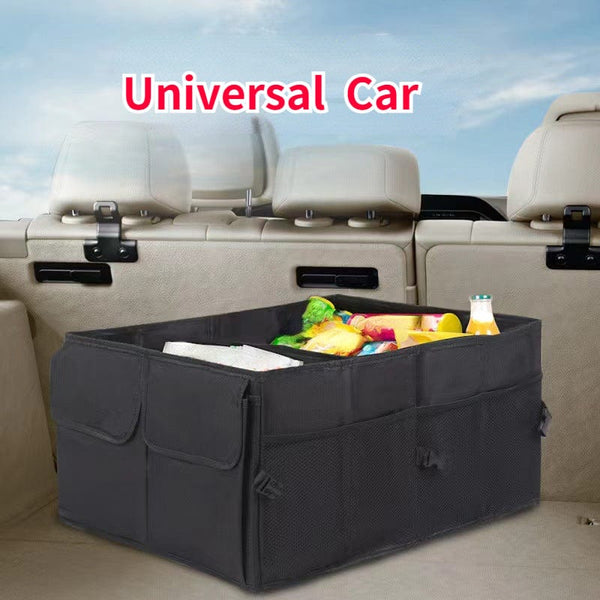 Planet Gates Black Universal Car Trunk Storage Bag, Oxford Cloth Thickened Storage Organizer, Front Seat Or Rear Seat Car Interior, Auto Grocery Storage Box