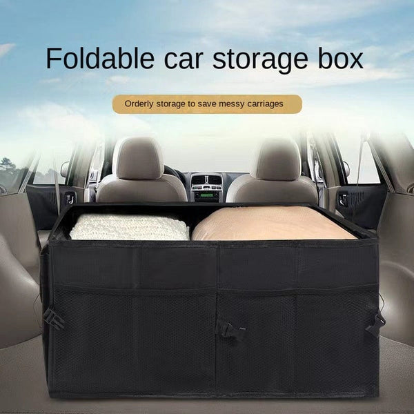 Planet Gates Black Universal Car Trunk Storage Bag, Oxford Cloth Thickened Storage Organizer, Front Seat Or Rear Seat Car Interior, Auto Grocery Storage Box