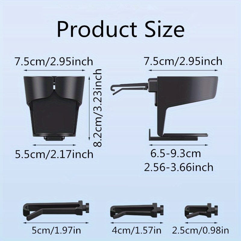 Planet Gates Black Universal Car Vent Cup Holder Air Outlet Clip Portable Bottled Canned Drink Water Cup Holder Auto Accessories