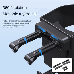 Planet Gates Black Universal Car Vent Cup Holder Air Outlet Clip Portable Bottled Canned Drink Water Cup Holder Auto Accessories