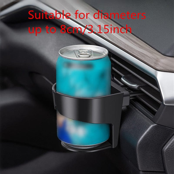 Planet Gates Black Universal Car Vent Cup Holder Air Outlet Clip Portable Bottled Canned Drink Water Cup Holder Auto Accessories