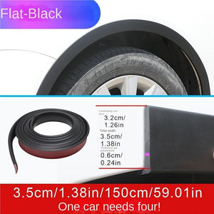 Planet Gates Black Universal Styling Car Wheel Eyebrow Lip Protection, Wheel Arch Anti-scratch Strip, Fender Piece Anti-collision Decorative Strip