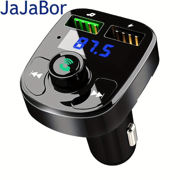 Planet Gates Black Upgrade Your Car Audio System with JaJaBor's Wireless FM Transmitter & USB Car Charger!
