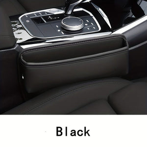 Planet Gates Black Upgrade Your Car with a PU Leather Seat Gap Manager - Keep Your Belongings Secure & Organized!