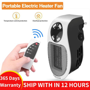 Planet Gates Black / US plug / CHINA LED Display Electric Heater Wall-Outlet Mini Electric Air Heater Powerful Warm Blower Fast Heater Fan Stove Radiator Room Warmer