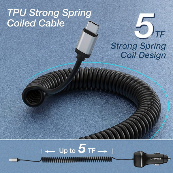 Planet Gates Black USB C 51W Super Fast Car Charger