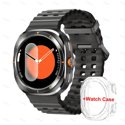 Planet Gates black Vwar Watch 7 Ultra 47mm Smart Watch IP68 Waterproof Bluetooth Call Compass Smartwatch for Men Women 1.43" AMOLED Screen SpO2
