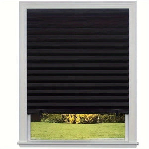 Planet Gates Black / W89.99cm*H149.99cm 1pc Easy Up and Down Blackout Pleated Curtains for Home Decor - Temporary Curtains with No Tools Needed - Perfect for Car, Bedroom, and Living Room - Blocks Out Light and Provides Privacy