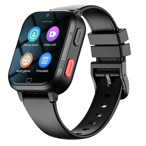 Planet Gates black watch KGG 4G Kids Smart Watch ROM 8GB Video Call Phone Watch Call Back Monitor Alarm Clock Phone Android Watch Children Smartwatch.