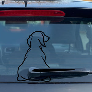 Planet Gates Black White Funny Dog Moving Tail Decal Dog Windshield Wiper Sticker Cute Animal Puppy Car Sticker Waterproof Rear Window Wiper Decal Decoration