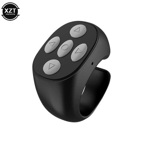 Planet Gates black Wireless Bluetooth Fingertip Selfie Controller Tiktok Short Video Page Flipping Browsing Device Mobile Phone Remote Control Ring