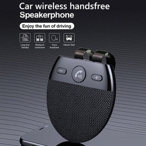 Planet Gates Black Wireless Car Kit: Hands-Free Speakerphone, MP3 Music Player, Auto Power On & Dual Phone Connectivity