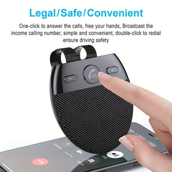 Planet Gates Black Wireless Car Kit: Hands-Free Speakerphone, MP3 Music Player, Auto Power On & Dual Phone Connectivity